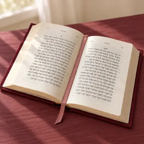 Un livre de prières ouvert en gros plan